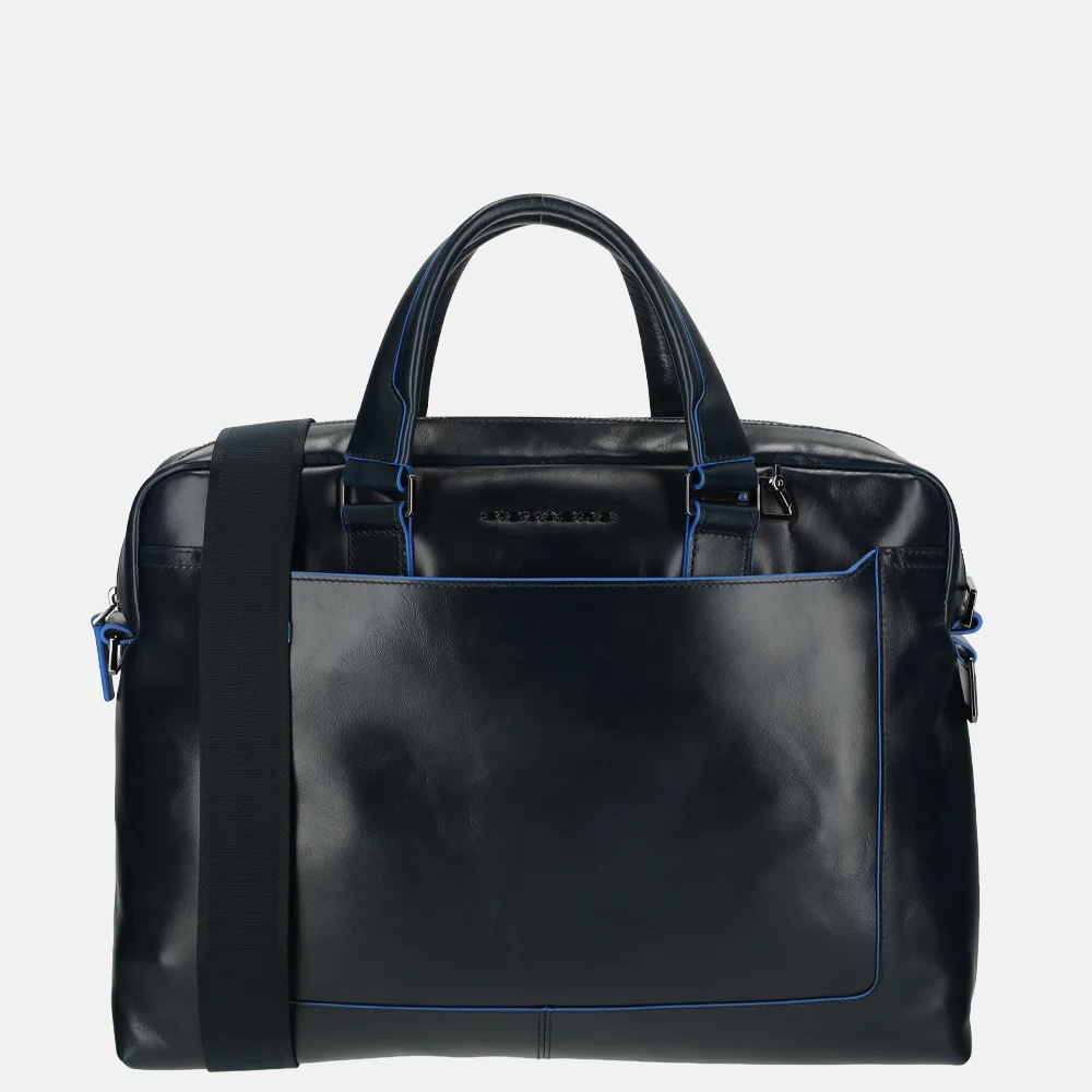 Piquadro Blue Square laptoptas blauw